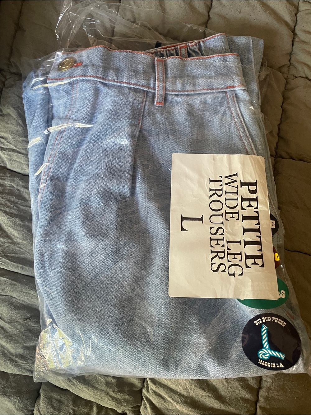 Big Bud Press Petite Wide Leg Trousers Size Large